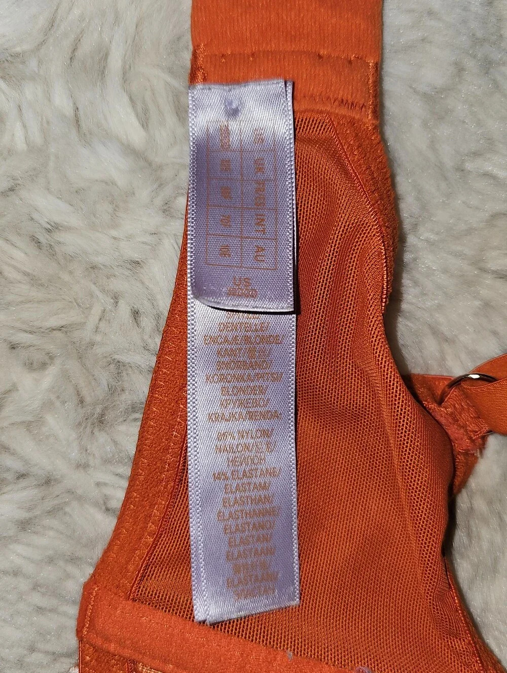 Savage X Fenty Dolled Up Unlined Underwire Orange Floral Lace Demi Bra 32DDD US